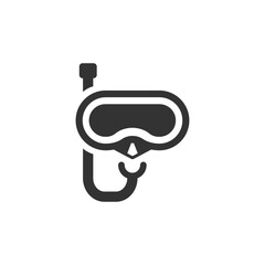 Snorkeling Icon Vector. Diving Icon. Glyph Icon.
