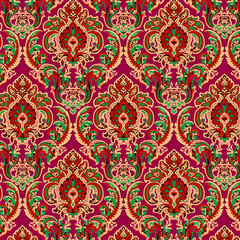 seamless beautiful wallpaper cards all over design floral leaf vintage ornament Victorian ethnic print paisley pattern geometric floral design