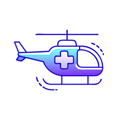 Obraz premium Medical Helicopter in Action for Emergency Air Ambulance Services