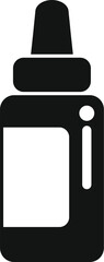 Simple black icon of a nasal spray bottle, evoking a sense of healthcare and relief