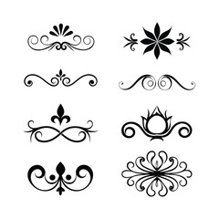 Naklejka premium Vintage Decorative Elements Vector Illustration Pack.