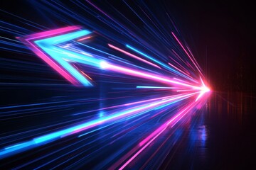 Abstract motion speed glowing effect background created with Generative AI