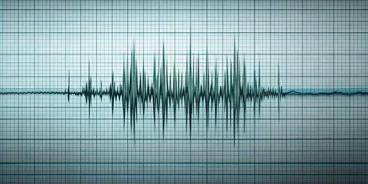 rendered of a seismograph for earthquake detection or lie detector drawing graph, seismograph