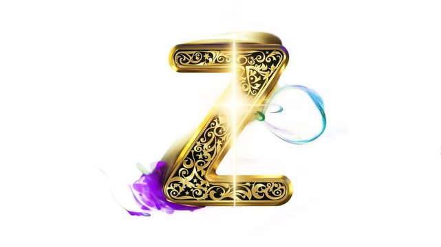 Magical Letter Z With Vibrant Colors and Elegant Design Details Generative AI