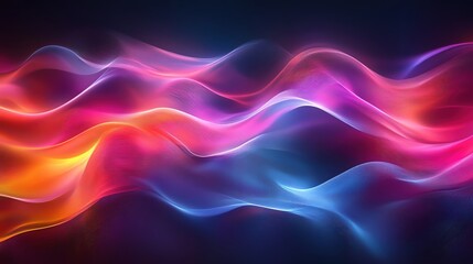 Fototapeta premium Abstract light waves flowing across the stage, gradient colors, modern artinspired backdrop ,