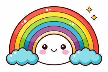 cute rainbow vector,rainbow illustration