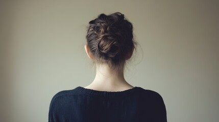 Elegantly Styled Updo: A Minimalist Portrait