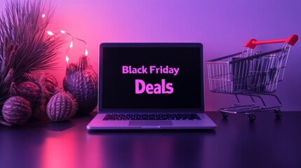 Black Friday deals label displayed on a laptop screen