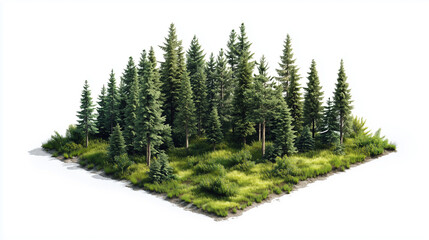 Fototapeta premium Pine Tree Small Forest Clipart