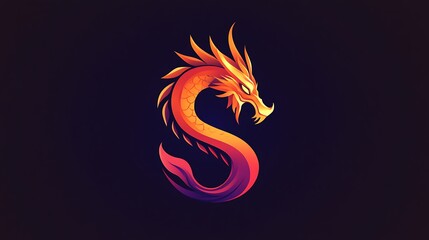 Naklejka premium dragon logo isolated