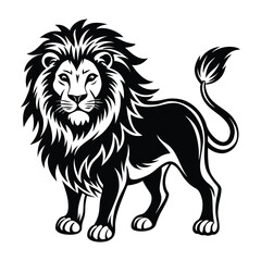 Obraz premium lion silhouette vector 
