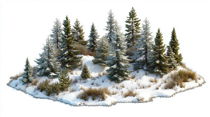 Fototapeta premium Pine Tree Small Forest Clipart