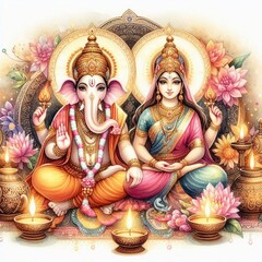 Fototapeta premium Vibrant Happy Diwali