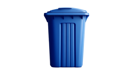 Blue Recycling Bin Isolated 