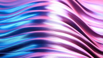 metallic waves in pink and blue