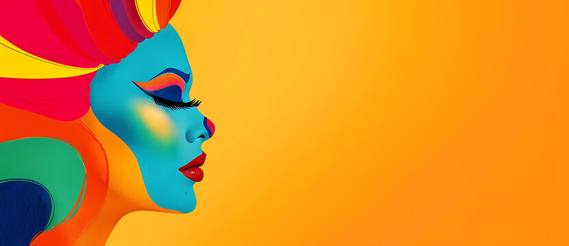 Drag Queen Banner or Envelope Illustration