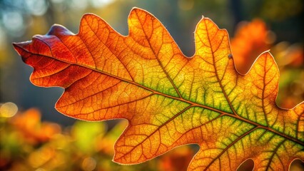 Obraz premium Close+up+of+an+oak+leaf