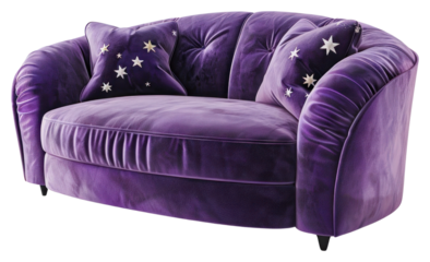PNG Goth pale purple sofa furniture cushion pillow.