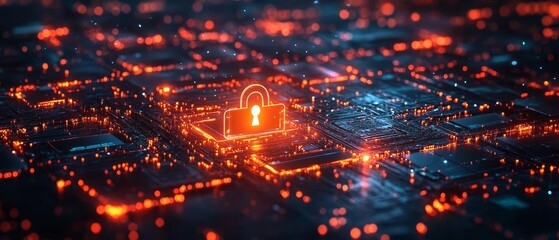 Fototapeta premium An abstract image of secure digital layers protected by multifactor authentication, emphasizing defense systems, reset functions, and authorization management