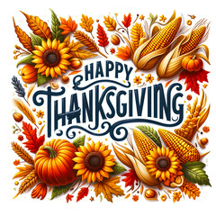 Obraz premium Rustic Thanksgiving Cheer Color Background.