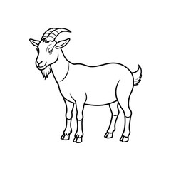 Goat vector  icon lineout and outline icon vector illustration.