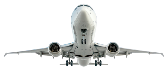 PNG  Modern commercial airplane front view