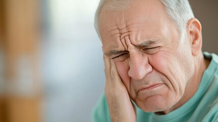 Jaw Pain Senior. Dental Care for Aging Adults - Understanding Abscesses and Cavities