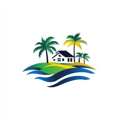 Vacation Property Management. NH Village Logo for Tourist Tourism and Organic Farming