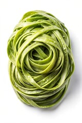 Fototapeta premium Tagliatelle and Spinach Pesto, Pasta Dish, Gourmet Italian Dining Authentic Cuisine Meal Set for a Family Gathering in Italy with Rustic Ambiance and Al Dente Pasta Cooking