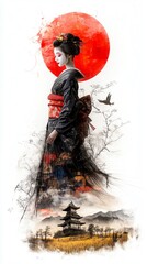 Fototapeta premium japanische Frau im Kimono
