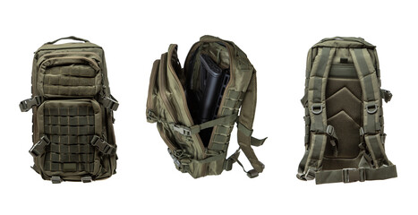Modern folding automatic carbine. Weapons for the army, police and special forces. Assault rifle...
