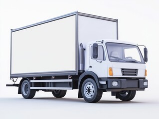 Mobile Truck Billboard. Three-Dimensional Cartoon Clip Art Illustration for Advertisement