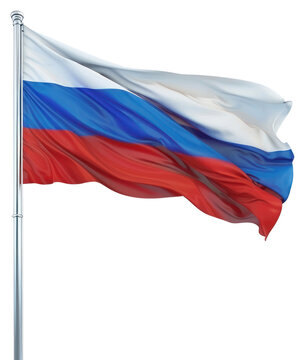 PNG Russian flag waving in wind