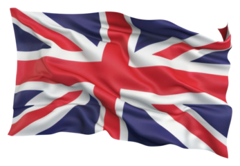 PNG British flag waving pole