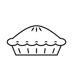 Pie icon logo isolated. Pie icon, bakery vector.