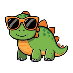 Obraz premium green dinosaur with an orange underbelly