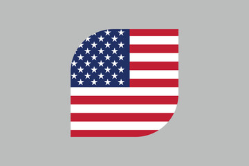 American flag sign, USA vector illustration