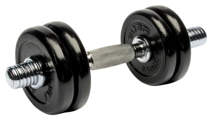 Naklejka premium PNG Black dumbbell for strength training