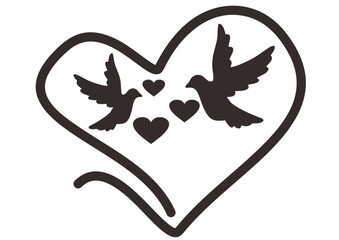 dove of love wedding icon