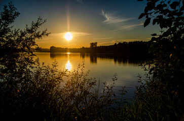 Sunset on the Fraser River, Mission, BC, Canada
