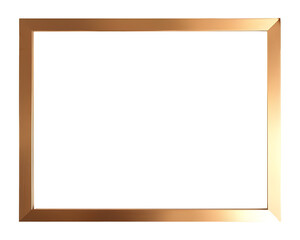 Antique Bronze frame isolated on transparent background
