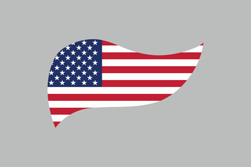 American flag, USA vector illustration