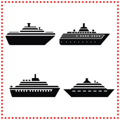 Graphic Cruise Ship Design for Nautical Themes