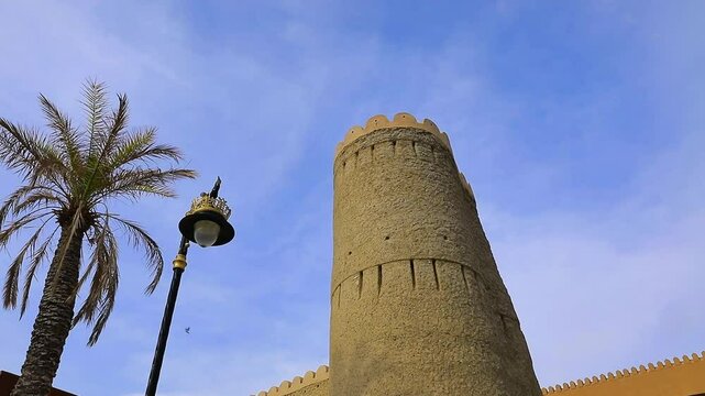 The ancient ancient Nizwa Castle in the state of Nizwa