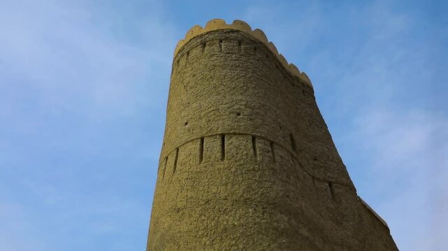 The ancient ancient Nizwa Castle in the state of Nizwa