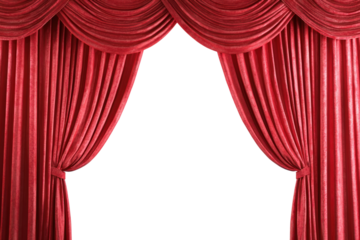PNG Elegant red theater curtains backdrop
