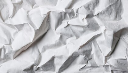 old pale white crumpled paper background texture