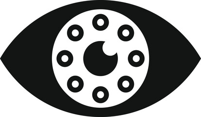 Security camera lens observing as eye representing concept of big brother