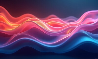 Obraz premium Abstract backdrop with multi colored wave pattern vibrant colors flowing smoothly generated by artificial intelligence