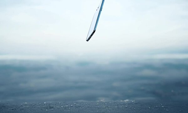 Shattered Smartphone Falling From The Sky